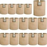 15 Pack DXVA19-4101 Vacuum Bags For DEWALT 6, 8, 9, 10 Gallon Wet/Dry Shop Vacuums, Replacement Disposable Filter Bags for DeWalt DXV06P, DXV09P, DXV09PA, DXV10P, DXV10PL, DXV10S, DXV10SA, DXV10SB