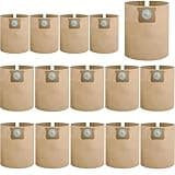 15 Pack DXVA19-4101 Vacuum Bags For DEWALT 6, 8, 9, 10 Gallon Wet/Dry Shop Vacuums, Replacement Disposable Filter Bags for DeWalt DXV06P, DXV09P, DXV09PA, DXV10P, DXV10PL, DXV10S, DXV10SA, DXV10SB