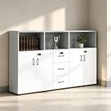 YCZYCZ Lateral File Cabinet with Lock, Metal Office Storage Cabinet, 2 Drawer Lateral File Cabinets for Home Office, A4 Letter Size, Heavy Duty Steel Filing Cabinet for Documents Storage