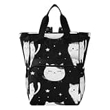 Nesatuwa Cats Back and White Diaper Bag Backpack Waterproof Large Capacity Multifunctional Diaper Bags with Insulated Pockets and Stroller Straps Travel Backpack for Baby Girl/Boy