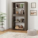 GarveeHome 72" Tall Bookshelf, Vintage Bookcase with Drawer, 4-Tier Open Shelf, Thick Heavy Duty Frame, Anti-Tip, Waterproof & Mark Resistant, for Office, Living Room, Bedroom