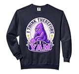 I Think Therefore I Yam Ube Pun Purple Yam Dad Joke Comfort Colors Adult Sweatshirt