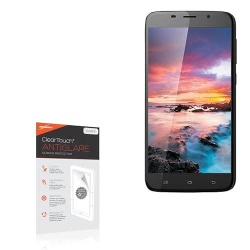 BoxWave Screen Protector Compatible with Bravis A554 Grand - ClearTouch Anti-Glare (2-Pack), Anti-Fingerprint Matte Film Skin