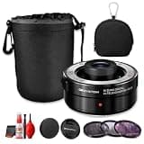 OM SYSTEM MC-20 M.Zuiko Digital 2X Teleconverter for Micro Four Thirds, Lens Extender, IPX1 Weather Sealed, Compatible with Select M.Zuiko PRO Lenses (Bundle)