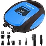 Paddle Board Pump Electric Portable, SUP Pump for Paddleboard, Professional 20PSI Air Compressor with Auto-Off, Deflation Function and 12V DC Car Connector for Inflatables, Kayaks and Boats(Lake Blue)
