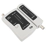 Omquot Professional RJ45+BNC Cable Tester Network Phone Wire Test Tool - Anti-Shock Design, 5" Display Indicator for Construction Site Use