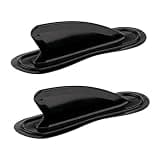 Enfudid 2 Pcs Kayak Skeg Tracking Fin, Inflatable Boat Shark Fin Watershed Board Fin Mounting Points PVC Replacement Accessories Universal for Most Surfboard/Canoe Boat/Paddleboard (Black)
