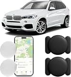 Vehicle Tracking Device,2PCS GPS Tracker for Vehicles,with Magnetic Case,Real-Time Mini Magnetic Car Tracker Device Works with Apple Find My (iOS Only),No Monthly Fee