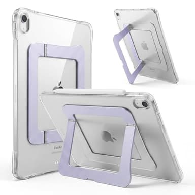 Dwopar Kickstand Case for iPad Air 11 inch M4/M3/M2 2026/2025/2024, Slim Protective Clear Cover for iPad Air 5th/4th Generation 10.9 Inch 2022/2020, Sturdy Adjustable Multi-Angle Stand, Purple
