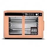 Air Fryer French Door Toaster Oven - 9 Slice Capacity, 12 Presets, Peach- Adjustable Temperature Range From 90°F To 450°F, Six Adjustable Rack Positions For Flexible Cooking