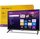 Roku Hiro 24" 720p HD Smart Flat Screen LED TV with Dolby Audio for Streaming, with Wi-Fi, Bluetooth, 60Hz, 3X HDMI Ports - H24C2C4 (Renewed)