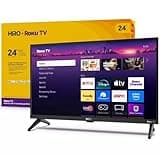Roku Hiro 24" 720p HD Smart Flat Screen LED TV with Dolby Audio for Streaming, with Wi-Fi, Bluetooth, 60Hz, 3X HDMI Ports - H24C2C4