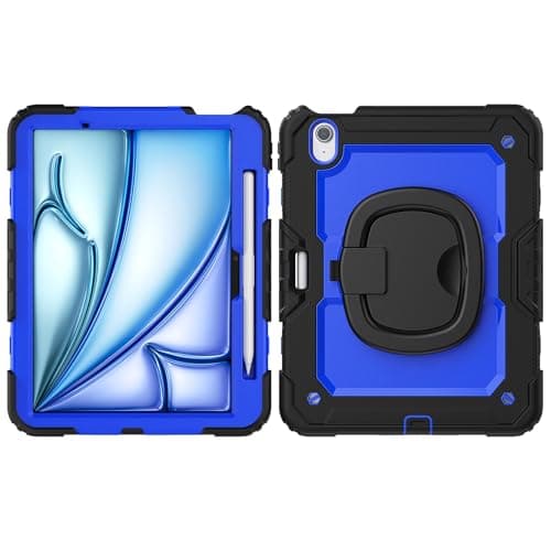 Anti-Yellowing Tablet Case Silicone Case with Pencil Holder and Screen Protector, Compatible with iPad Air 11 Inch M2 (2024, A2902, A2903, A2904), Rugged Full Body Protective Case