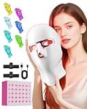 Red Light Therapy for Face- LED Light Therapy Mask Skin Care Mask,Cordless LED Face Mask face & Neck Red & Infrared Lights Masks Wavelength,USB C Rechargeable for Home Use Working Travel Yoga