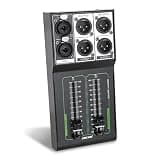 Passive Monitor Volume Controller, XLR 1 Input 2 Output Passive Stereo Studio Controller, No Loss Volume Adjustment Controller Plug and Play for Studio & Home Audio System COKYIS