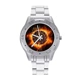 FekiLoot Watches for Men Big Face Stainless Steel Wristwatch Casual Watch