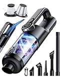 FAOGO Cordless Handheld Vacuum Cleaner, 2-in-1 Vacuum & Blower, Suction Brushless Motor, Car Vacuum with LED Light, Lightweight, Portable for Car, Home, Office and Outdoor Use