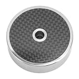 Omquot Record Weight Stabilizer, Durable Carbon Fiber Turntable, Disc Optimizer for Vinyl Record Players, Silver Black, 1 Unit