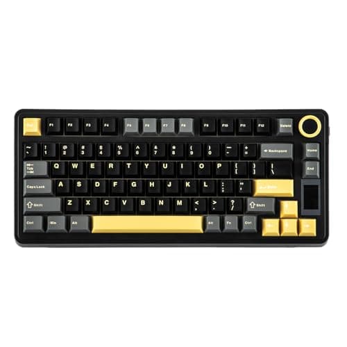 QNWqvhkXR Keyboard X EA75 MAX 75% ANSI US Layout Hot-Swap Gasket Wired BT 2.4GHz Wireless Mechanical Keyboard with Screen and Knob