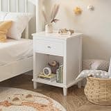 Abosbeet 26.77''H Nightstand with One Drawer& One Shelf, White