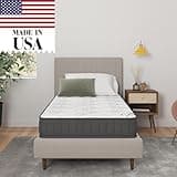 QMDJECKERO 2 Twin XL 7.5" Medium Firm Innerspring Mattress – Bonnell Coil System with Comfort Foam – Fiberglass Free – Made in USA – Bed in a Box – Supportive & Durable Sleep Surface