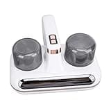 Walfront Handheld Bed Vacuum Cleaner Cordless Mattress Vacuum with Light ABS 16Kpa Suction 4 Washable Filters Humidity Monitor for Bedroom Mattress Sofa Curtain Cleaning