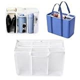 Beach Bag Organizer for X Large Bogg Bag Accessories & for Owala Bag, Dual-Compatible Lightweight Mesh Divider Bag for Owala Sun-Day Tote/for XL Bogg Bag Organizer Insert (White)