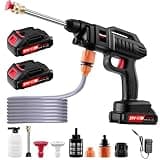 Cordless Portable Washer 1500W, 60Bar/870 PSI Battery Operated Washer, Cordless Power Washer,Handheld Washer with 5M Hose, Lightweight Car Washer Gun for Cars/Floors/Gardens