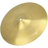 Hemobllo Light Weight Golden Brass Crash Cymbal with Simple and Delicate Design for Drum Set Practice and Performance