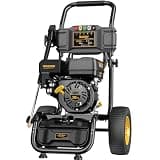 3500 PSI Gas Pressure Washer 2.6 GPM Heavy Duty Power Washer with 30ft Hose and 5 Nozzles, 212cc 4-Stroke Cold Water High Pressure Washer for Driveways, Cars, Sidings, Black