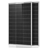 ECO-WORTHY 200W Solar Panel N-Type, 2PCS 100 Watt 12V Solar Panel with 25% Efficiency,200W N-Type 16BB Solar Panels for RV,Marine, Rooftop,Trailer Camper,Farm and Other Off-Grid System