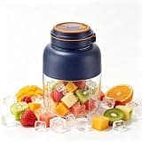 Portable Wireless Juicer Cup, 28/45 Oz Wireless Electric Juicer Cup with 38-Blades, Leakproof Lid with Sip Spout, Rechargeable Personal Blender for Smoothies & Shakes (28OZ/800ML-Blue)