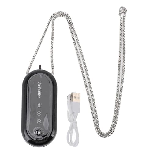 Ahgsup Personal Air Purifier Portable Air Purifier Mini Cleaner Wearable Necklace 120 Million Negative Ions USB Rechargeable 2 Modes for Travel
