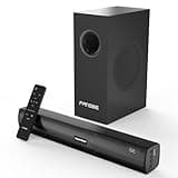 Home Theater Sound Bar Subwoofer, Sound Bar Bluetooth Surround Speakers, TV Speakers Sound Bars Bluetooth Hdmi(ARC) Optical Coaxial AUX USB 2.1ch Home Audio Sound System TV PC Wall MountS, Black