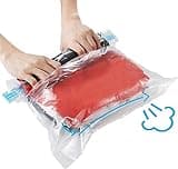 Smart Saver 12 Compression Bags for Travel No Pump or Vacuum Needed Packing Bags for Clothes,Travel Essentials Roll Up Reusable Space Bag, of Stor Age