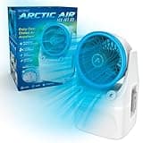 Arctic Air Ice Jet X3 Portable Air Cooler,Dual Mist Modes, Up to 8-Hour Cooling Time, 3-Speed Portable Cooler with Adjustable Airflow, USB C, LED Mood Light, Lightweight, Great for Home & Travel
