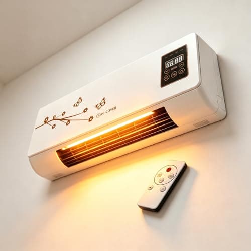 1800W Wall Heater and Air Conditioner Combo, Ductless Wall Mounted AC Unit Heating System for Basement, Plug-in Small Room Cooler Heater for Shed Garage Indoor (110V, Space-Saving)
