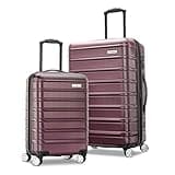 Samsonite Omni 2 Hardside 2 Piece Set - Includes Carry-On & Medium Checked Suitcases - 360° Dual Spinner Wheels - Integrated TSA Lock & Expansion - Amazon Exclusive - Nature Merlot