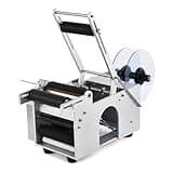 Semi-Automatic Electric Round Bottle Labeling Machine, 20-50pcs/min, Fits 0.78-4.72in Diameter Bottles, Efficient Label Applicator with Pressing Bar