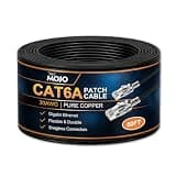 Tecmojo UL Listed Ultra-Slim Cat6a 50ft Ethernet Cable, 30AWG 100% Pure Copper, 10Gbps Network Cable for Router, Modem, Xbox, Laptop, Server, Black
