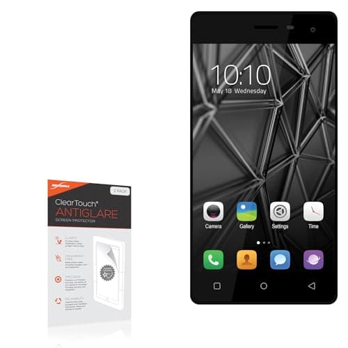 BoxWave Screen Protector Compatible with Celkon Millennia Ufeel Q599 - ClearTouch Anti-Glare (2-Pack), Anti-Fingerprint Matte Film Skin