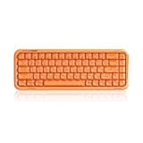 TISHLED 75% 68 Key Tri-Mode RGB Keyboard, 2.4G Wireless Bluetooth 5.0 USB-C Wired, Double Layer Translucent Keycaps, Ergonomic Design, Long Battery Life, Silicone Membrane Switches, Orange