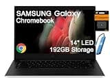 Samsung Galaxy Chromebook Go Laptop (14" LED, Intel Celeron N4500, 64GB eMMC + 128GB SD Card) Home & Student, 12-Hr Long Battery, Spill-Resistant, Webcam, Lightweight, Wi-Fi 6, IST HUB, Chrome OS