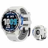 GPS Military Smart Watches for Men Fitness Watch with Altitude Compass Multiple Sport Modes Heart Rate Monitor Sleep Monitor for Android iOS Silver
