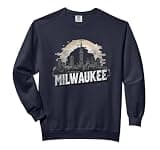 Retro Milwaukee Landscape Vintage Souvenir Comfort Colors Adult Sweatshirt
