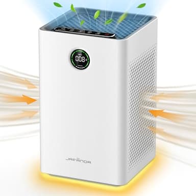 JF260 Air Purifiers for Home Large Room Up To 1190ft², Ture HEPA Filter, Activated Carbon, Quiet Sleep Mode 23dB, Night Light, White