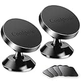 Coolpow【2 Packs Magnetic Phone Holder for Car【Strong Magnet】 Phone Holders for Your Car Phone Holder Mount【4 Metal Plate】 Universal Car Accessories for Women Men for iPhone Samsung Speakerphones