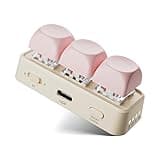 Page Turner Fits for ALL Smartphones | ALL Tablets | ALL Laptops, Android & Kobo E-Readers | (Not fit Kindle) Mini Remote Control with DIY Switch, RGB Backlight,Built-in Rechargeable Battery (Pink)