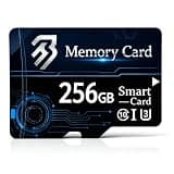 Memory Card, 256GB High Speed TF Card UHS-I U3 Memory Card for Dash Cam, Security Camera, Drone, Tablet, and Smartphone, Includes Adapter