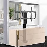 UIYTJRT Height Adjustable TV Stand and Wall Mount - Telescopic Electric TV Lift - Manual 360° Left and Right Rotation, Hide in Closet TV Lift, Fits 26-70 Inch LED Screens, with Load 60kg/132lb,